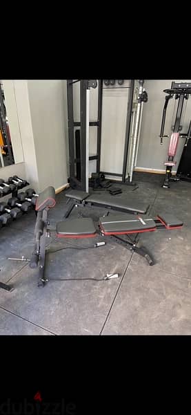 All you need for home workout bench adjustable new with legs & biceps 1