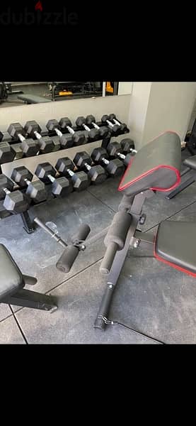 All you need for home workout bench adjustable new with legs & biceps 10
