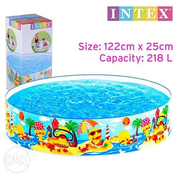 Original Intex Swimming Pool Kids Size 122cm x 25cm 0