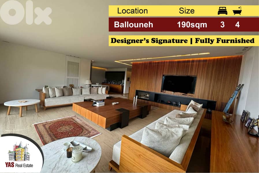 Ballouneh 190m2 + 50m2 Rooftop | Designer’s signature | View | MY | 0