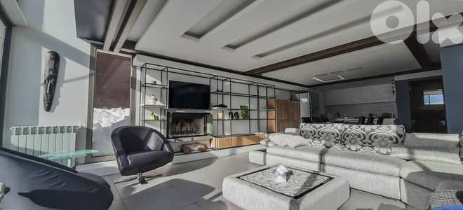 Chalet for sale in Tilal Faqra/ Outstanding Sunset/ Garden/ Decorated