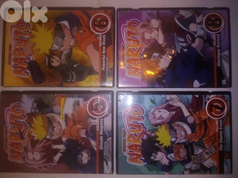 Naruto original dvds from 1 to 8 0
