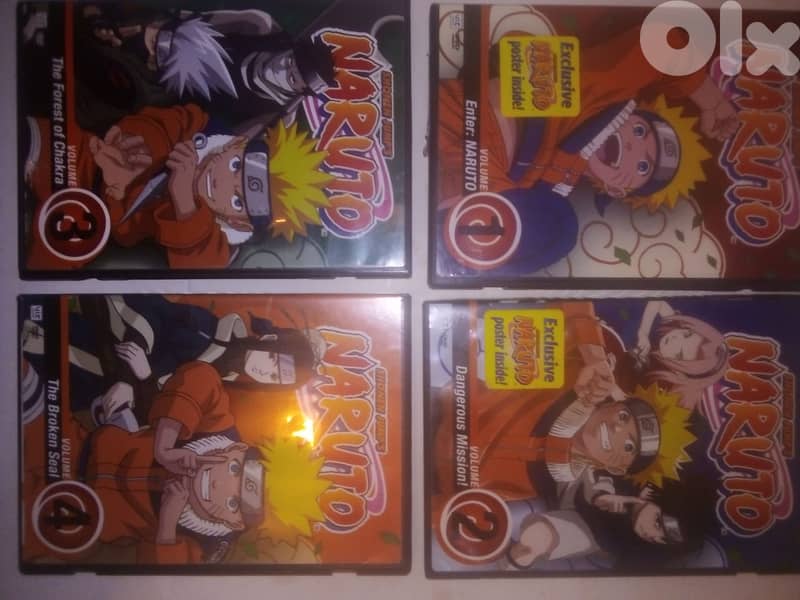 Naruto original dvds from 1 to 8 1