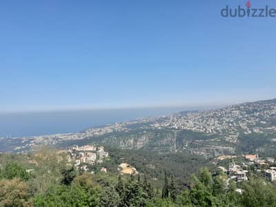 1555 SQM Land in Bikfaya, Metn overlooking the Ocean and the Mountains