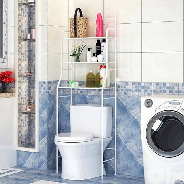 3-Tier Toilet Shelf, Washing Machine Steel Storage Rack 5