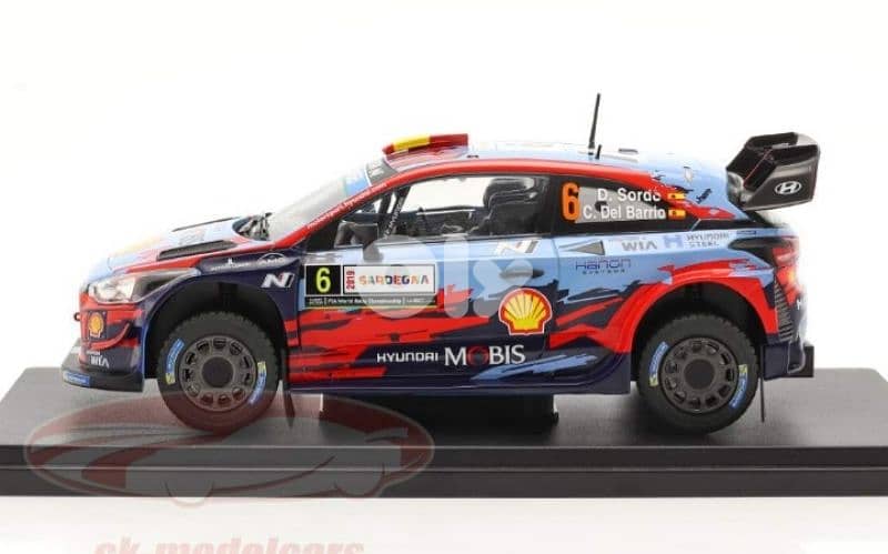 Hyundai I20 Coupe WRC (Rally Sardinia 2019) diecast car model 1;24. 2