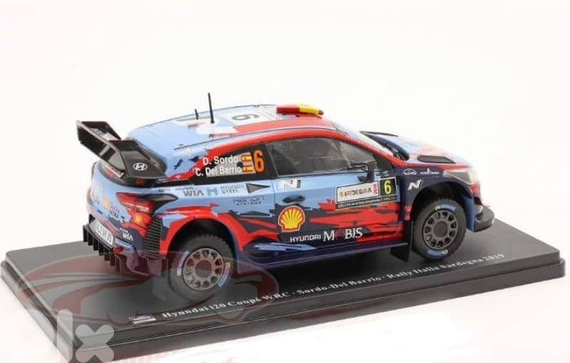 Hyundai I20 Coupe WRC (Rally Sardinia 2019) diecast car model 1;24. 4