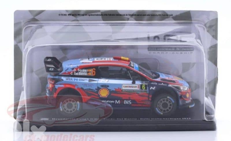 Hyundai I20 Coupe WRC (Rally Sardinia 2019) diecast car model 1;24. 5