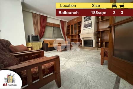 Ballouneh 185m2 | Open View | Well Maintained | Prime Location | EL |