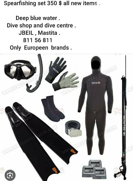 freedive full set 350$ all new items . 0