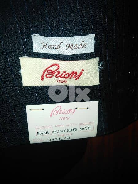 Brioni Suit size 56 dark blue hand made 0