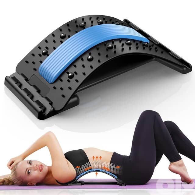 Back Stretcher for Pain Relief, 10 Magnets, 3-Level Adjustable 0