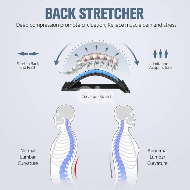 Back Stretcher for Pain Relief, 10 Magnets, 3-Level Adjustable 7