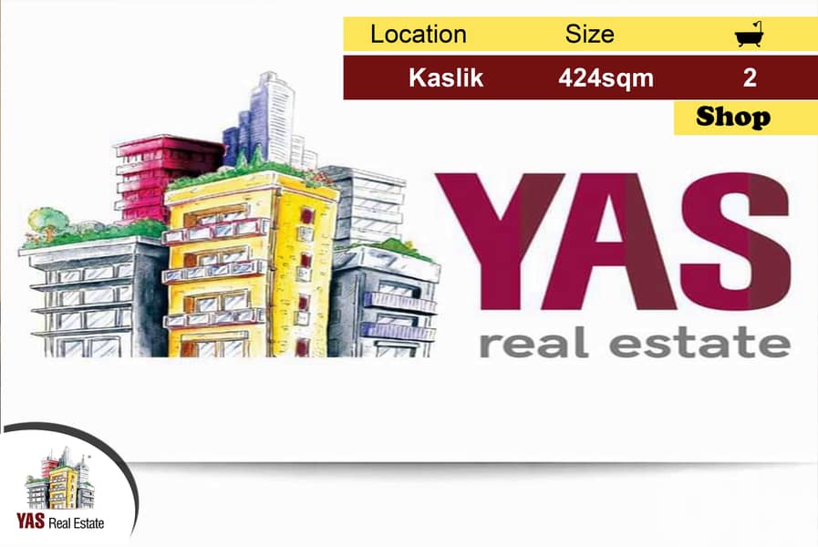 Kaslik 424m2 | Shop | Main Street |Prime Location | Rental Income|KSEH 0