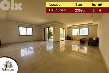 Ballouneh 230m2 | 130m2 Garden | New | Private Street | Luxuious | MY