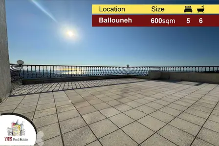 Ballouneh 600m2 | Penthouse | Ultra Prime Location | High-End | MY
