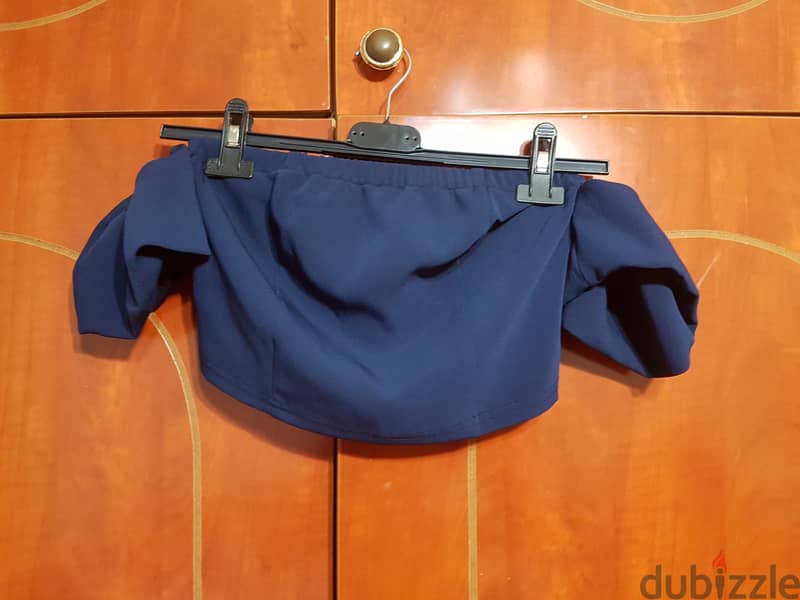 Dark Blue Crop Top 0