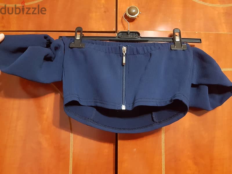 Dark Blue Crop Top 1