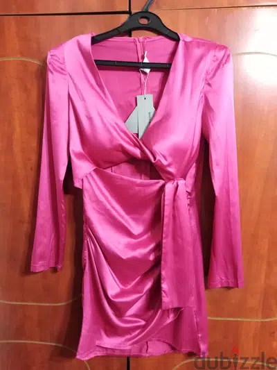 Pink Satin Dress