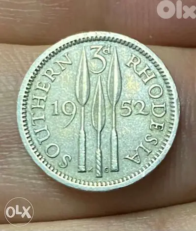 عملة ٣ بنس مستعمرة روديسيا البريطانية التي اصبحت جزء من زيمبابوي