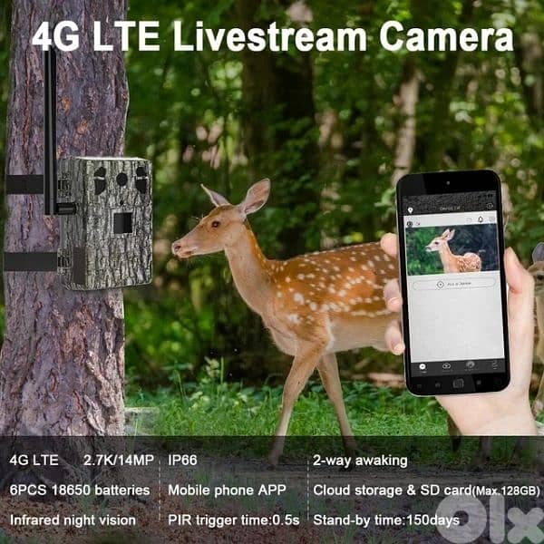 Hunting Camera 4g With Solar Panel and Batteries 4