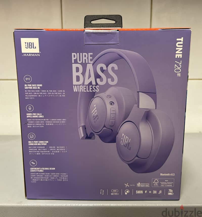 Jbl Tune 720bt purple 0