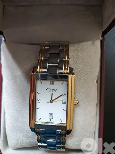 KOLBER GENEVE Sapphire  Luxury  Stainless Steel Quartz Watch