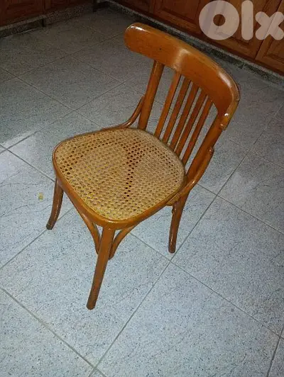 chair كرسي خشب خيزران vintage antiques