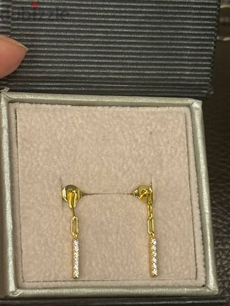 earings , high classy , gold color حلق لون ذهبي 3