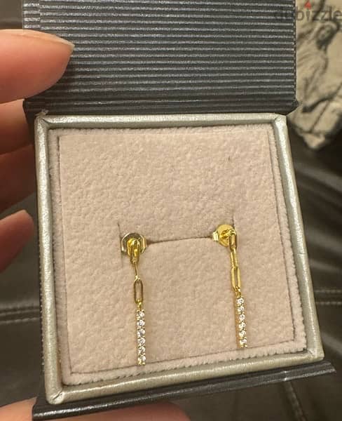 earings , high classy , gold color حلق لون ذهبي 5