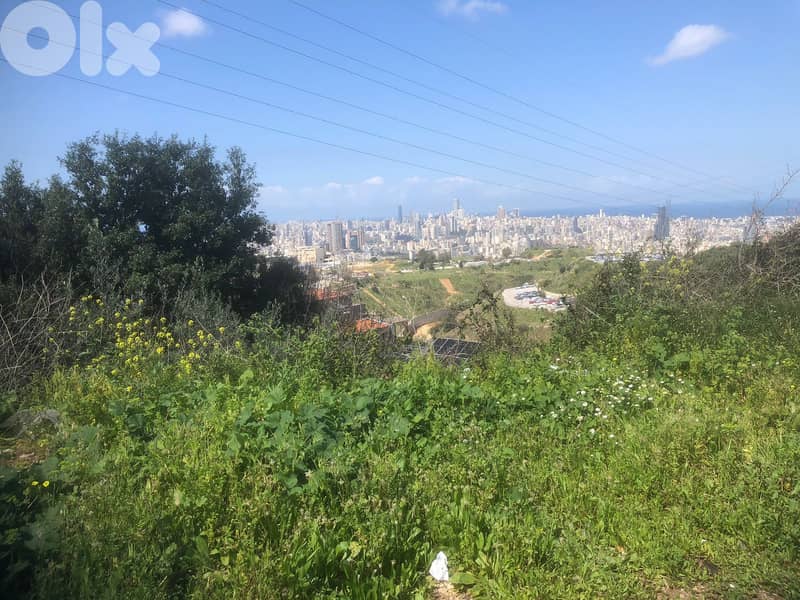 mansourieh main road two plots 1988 sqm open sea view Ref#6092 0