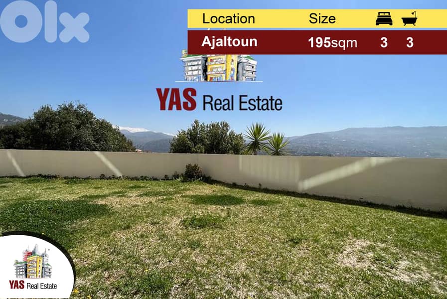 Ajaltoun 195m2 | 150m2 Garden | Super Luxurious | Panoramic View | MY 0