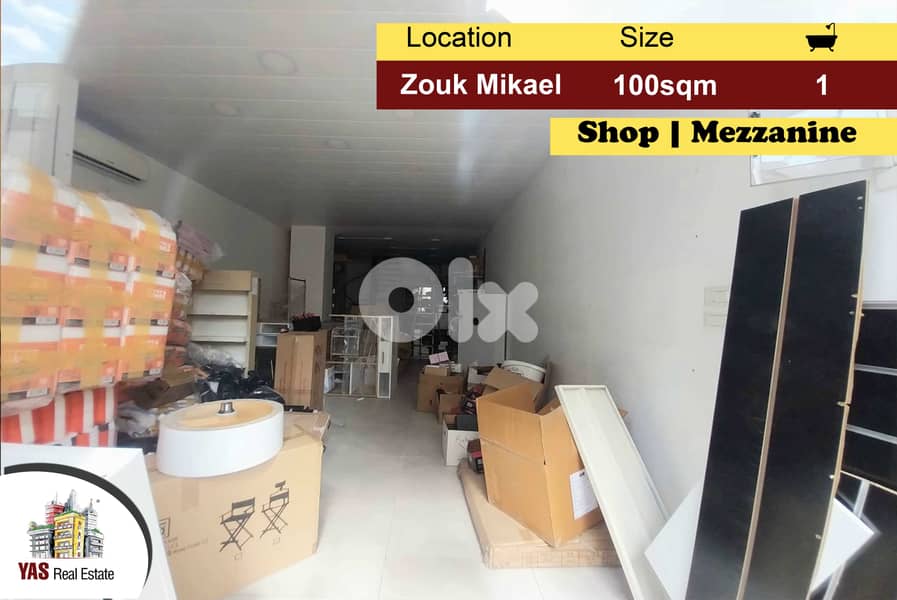 Zouk Mikael 100m2 | Shop | Two floors | Mezzanine | IV | 0
