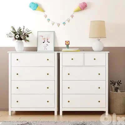 5 Drawer Dresser with Deep Space, Wood Dresser Storage