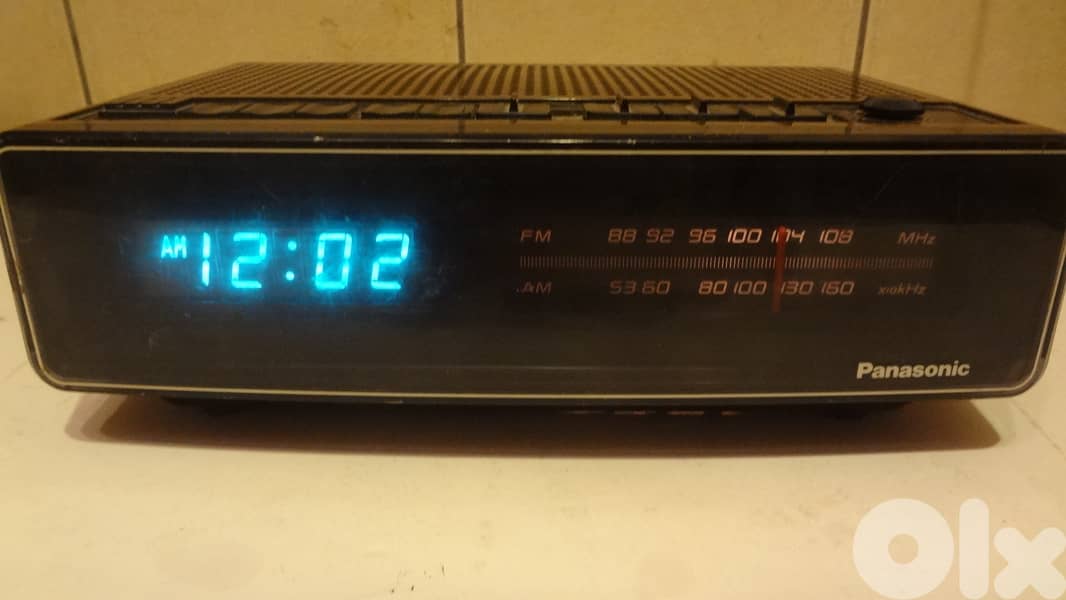 Panasonic vintage radio alarm clock RC-100 working VG 0