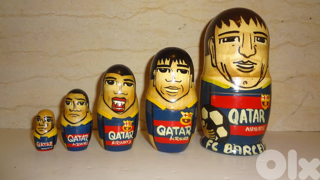 FC Barcelona nesting dolls 5 pcs 16cm the biggest 0