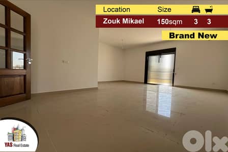 Zouk Mikael 150m2 | 60m2 Terrace | Brand New | Killer View | EH |