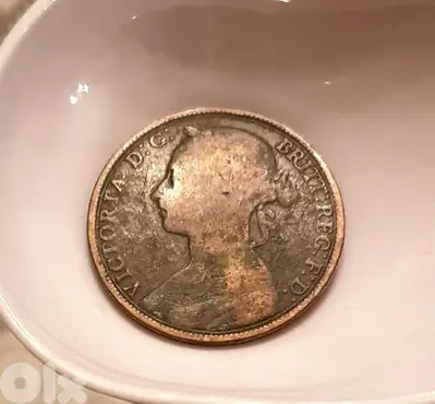 1892 Q. Victoria England one penny bronze coin
