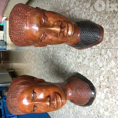 Semi hand made wooden heads