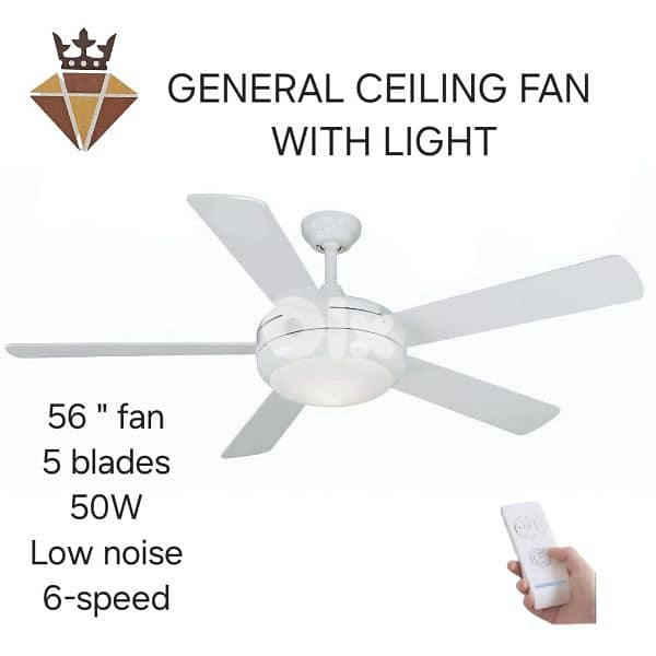 ceiling fan with led light and remote 0