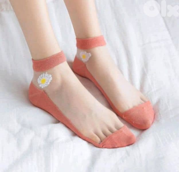 women's transparent silk socks 5