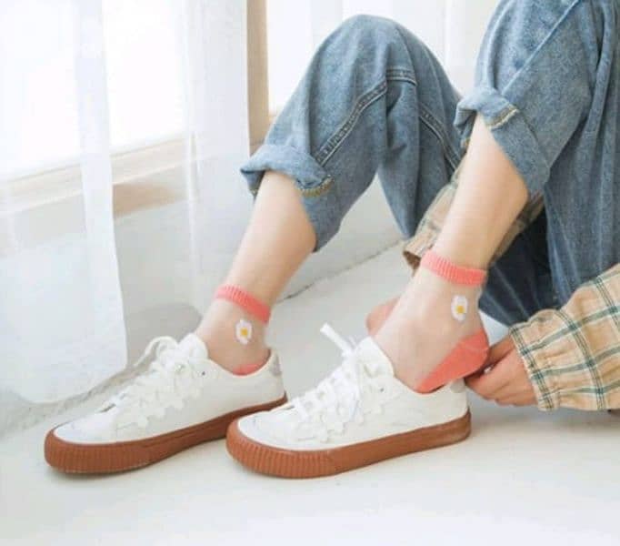 women's transparent silk socks 6
