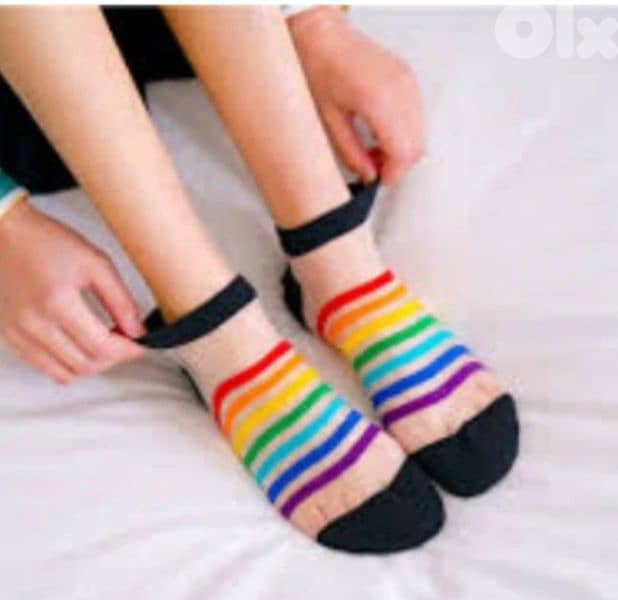 women's transparent silk socks 0