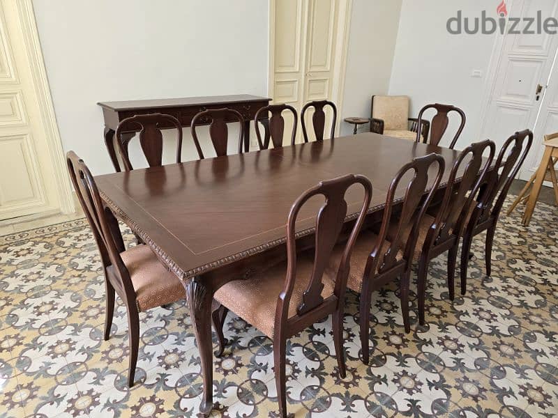 Carved dining table 6