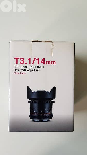 SAMYANG Cine Lenses T 3.1 / 14 mm VD SLR II CANON 4