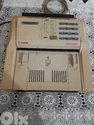 فاكس Fax Canon Japan مع لفات ورق وشبك وكتلوك. .