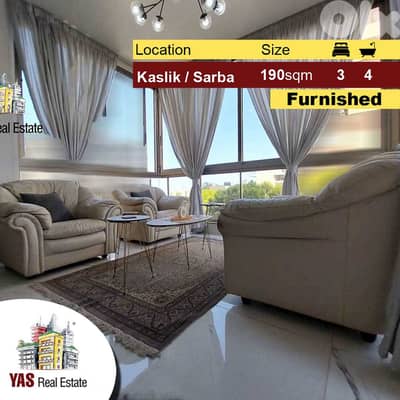 Kaslik/Sarba 190m2 | Luxury | Furnished / Equipped | IV