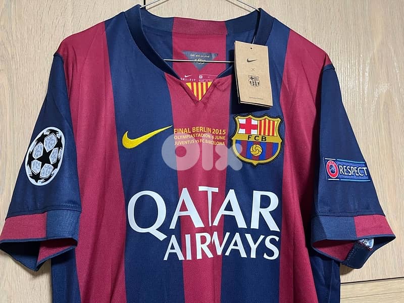 Messi the goat final Berlin 2015 barcelona home special nike kit 1