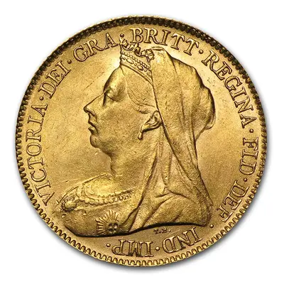 1895 Half Sovereign Gold Coin (Queen Victoria - Veiled Head) AU