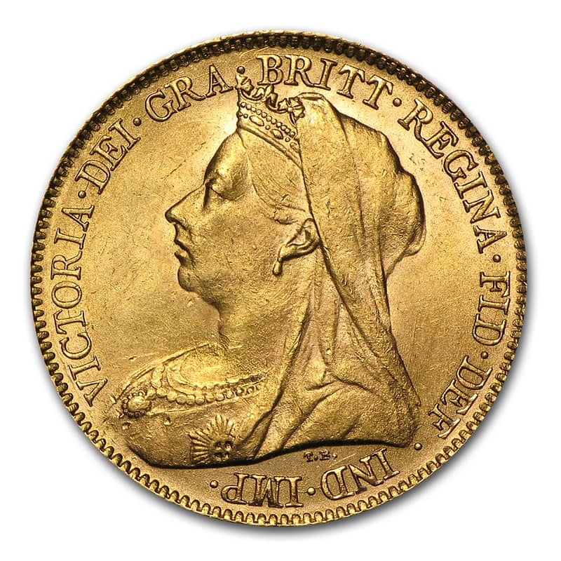 1895 Half Sovereign Gold Coin (Queen Victoria - Veiled Head) AU 0